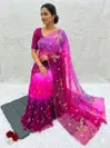 Jk 133 Georgette Bandhej Printed Saree